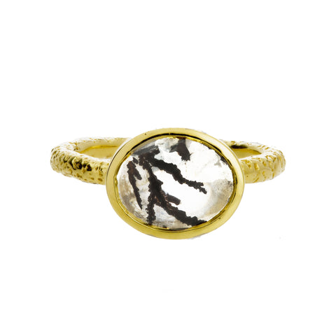 Yellow Gold Dendritic Ring